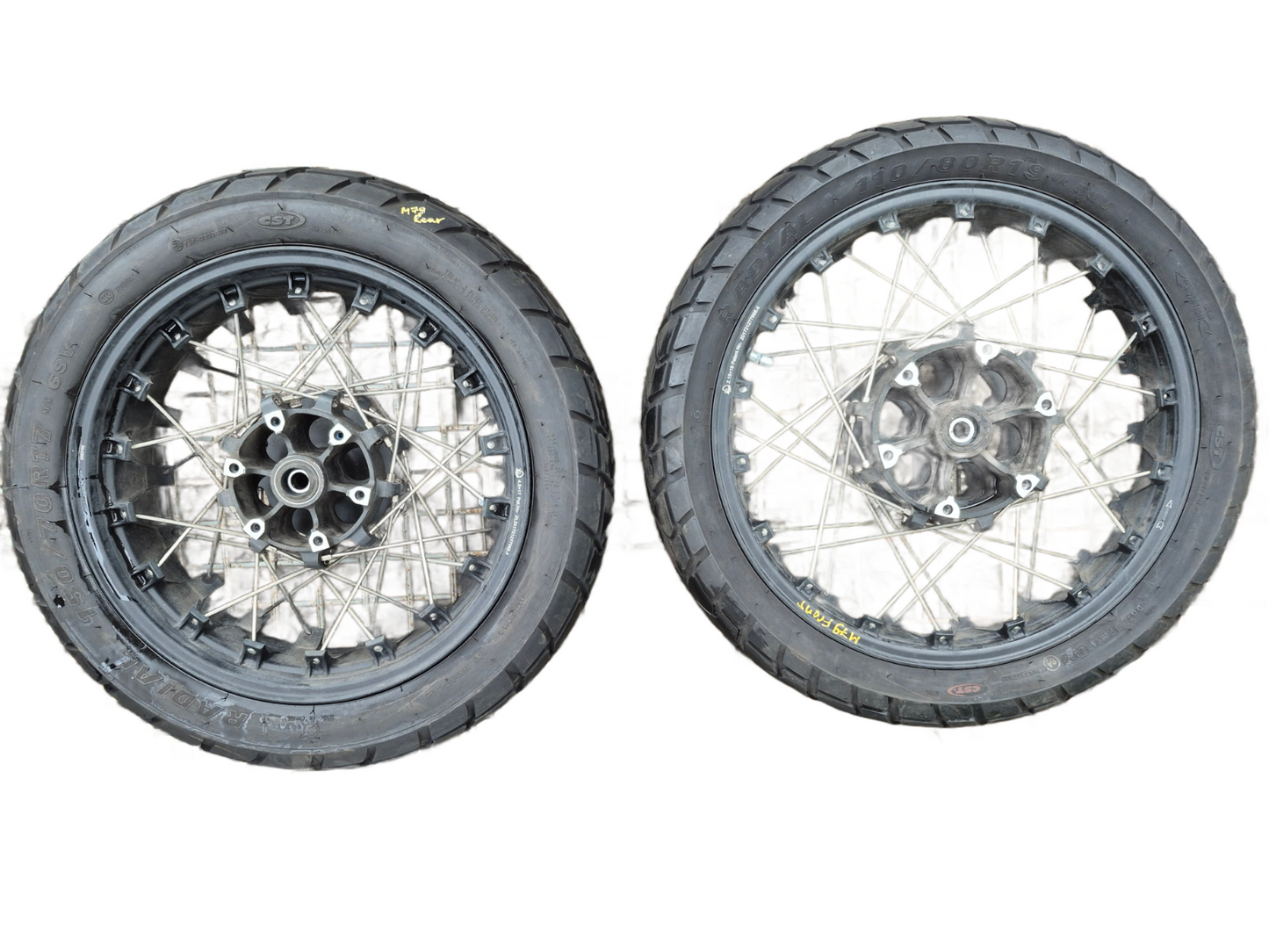 2023 Csc Rx3 Rx4 Adventure Rear & Front Wheel W/ Tire Pair R 19 R 17 OEM