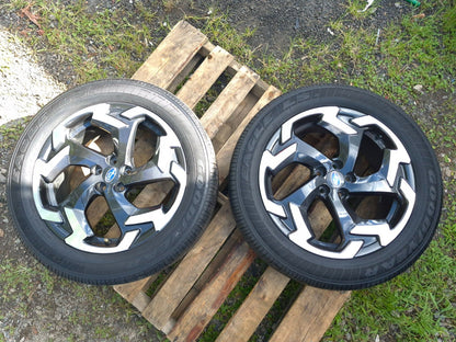 2022 Subaru Crosstrek Wheel Rim W/ Tire 225/55/r18 18x7j 6.3/32 Pair 2 Pcs OEM