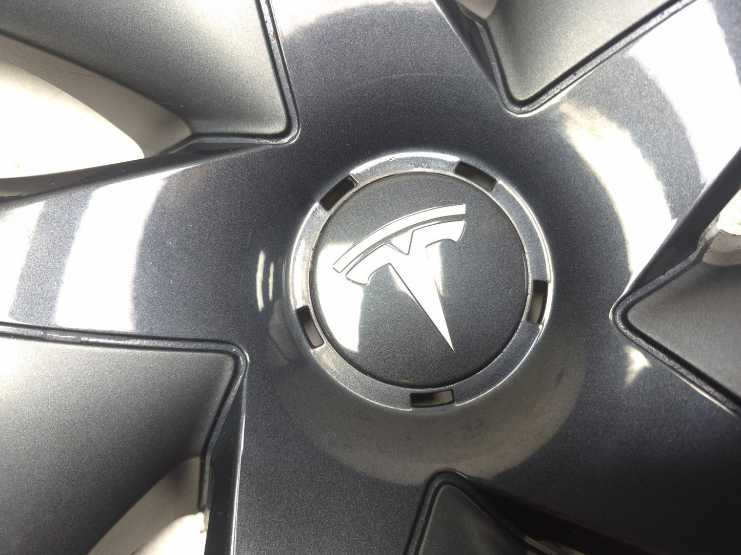2019 Tesla Model 3 Aero Wheel Rim Hub Cap 18" Pair OEM