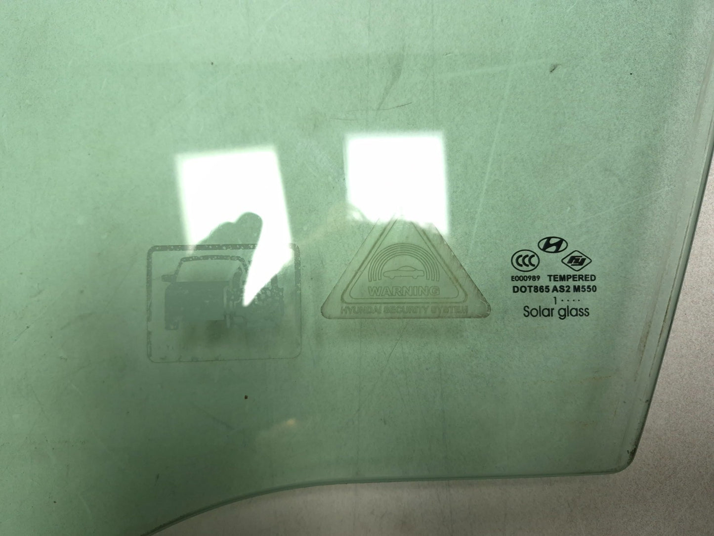 2012 Hyundai Sonata Front Driver Door Window Glass OEM