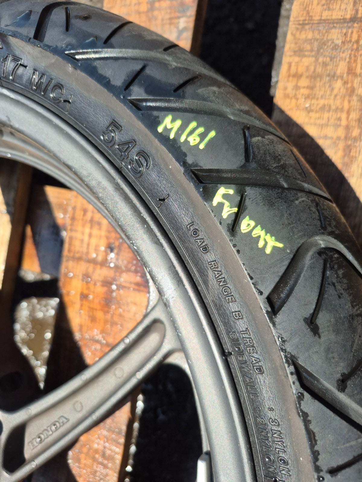 2013 Honda Cbr250 Wheel Rim W/ Tire Front & Rear *straight* OEM