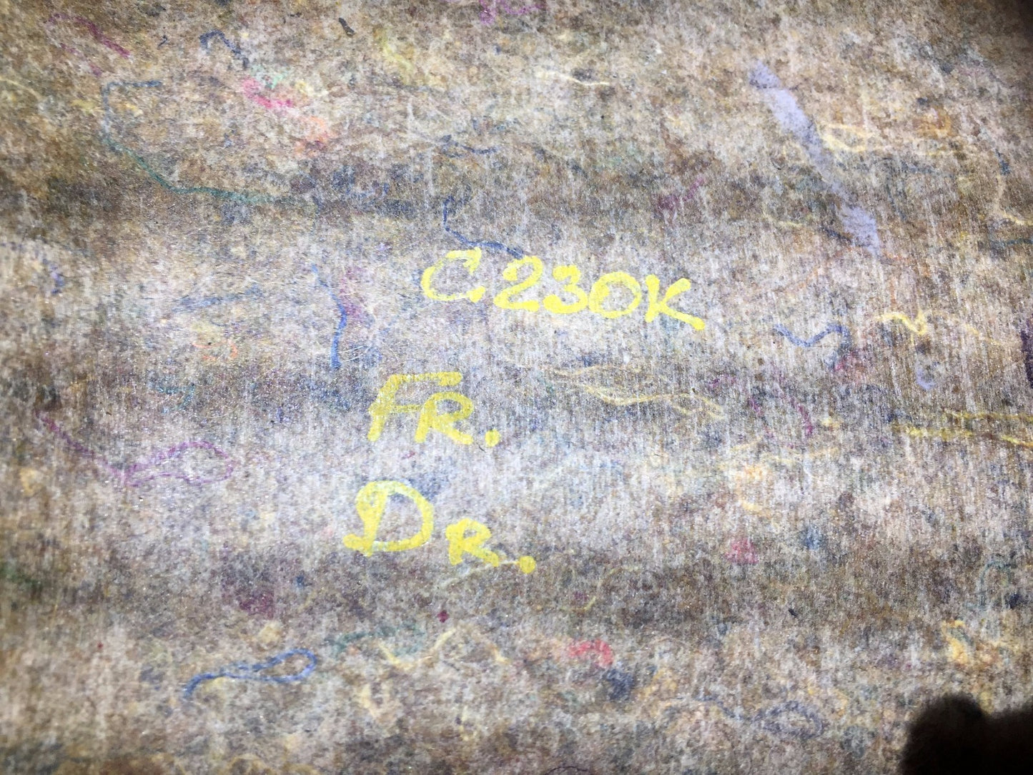 03 04 05 06 Mercedes C230 W203 Coupe Front Driver Seat Back Cover Black OEM