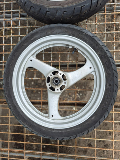 1993 Suzuki Gsx600fp Katana Front & Rear Wheel W/ Tire Pair R 17 OEM