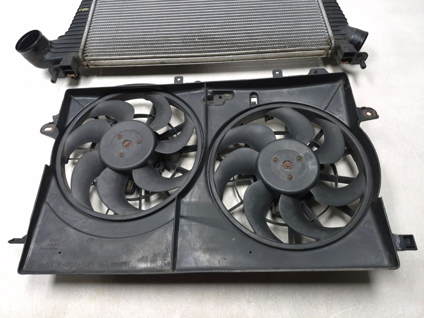 2007 Saab 9-5 Aero Cooling Fan & Cowling W/ Intercooler OEM