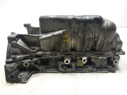 2010 Acura Tsx 2.4l Engine Oil Pan Upper & Lower Pair OEM