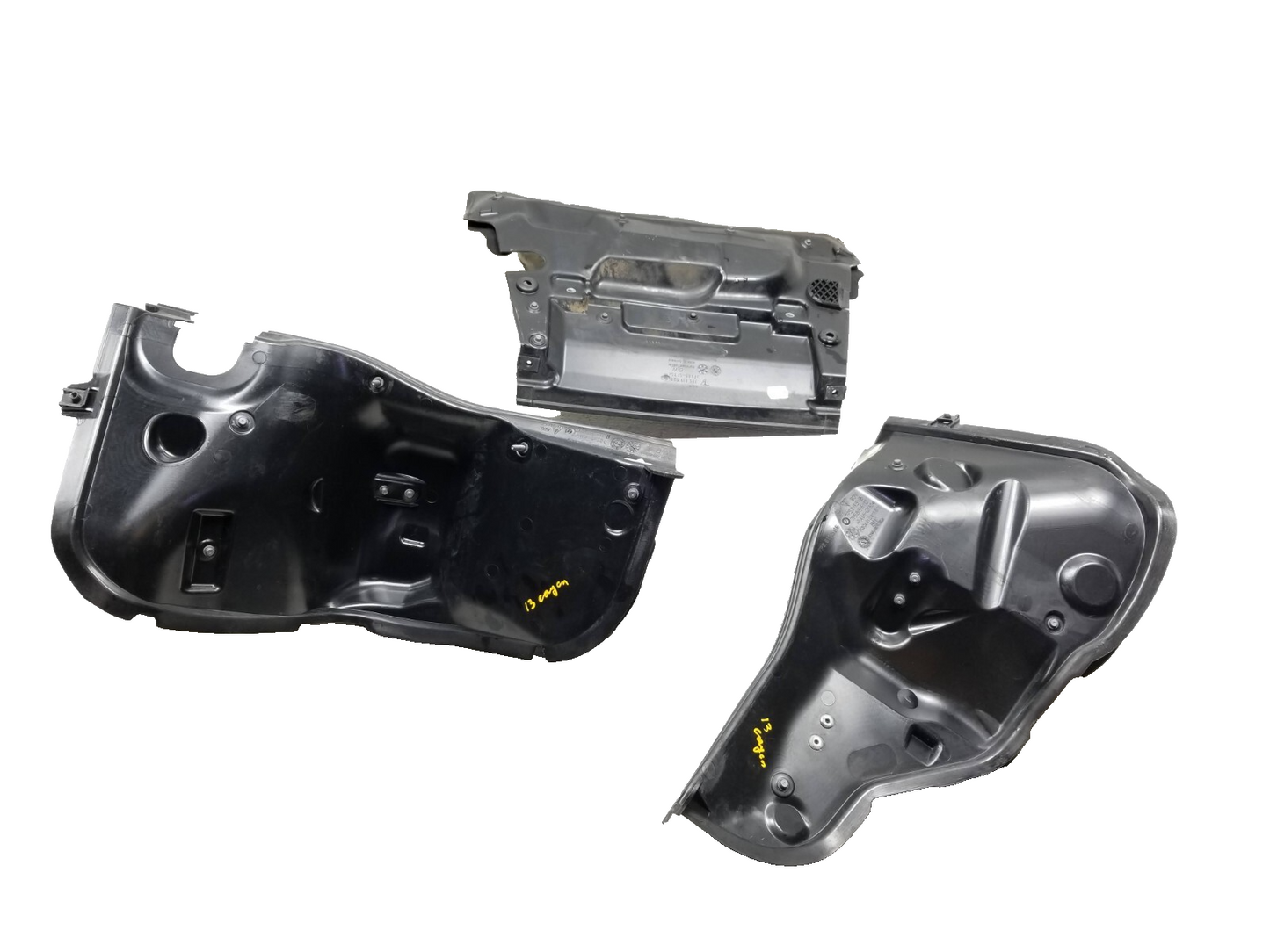 2013 Porsche Cayenne Front Cowl Panel Insulator Plenum 3pcs OEM