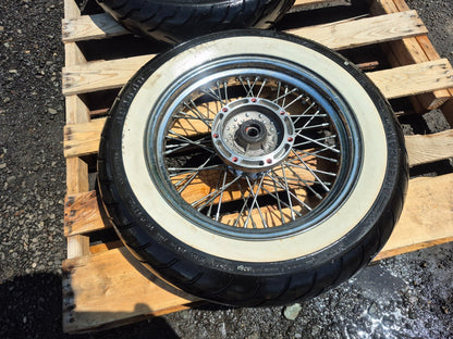 2004 Kawasaki Vulcan 800 Vn800 Wheel Rim W/ Tire Front & Rear Em