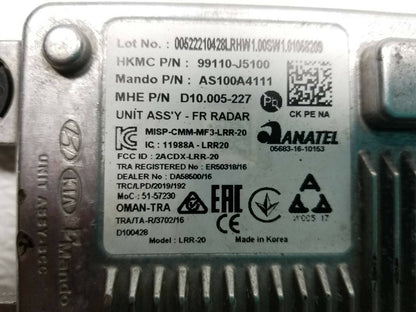 21 22 Kia Stinger Front Radar Unit 99110-j5100 OEM 312 Miles *broken Tab*