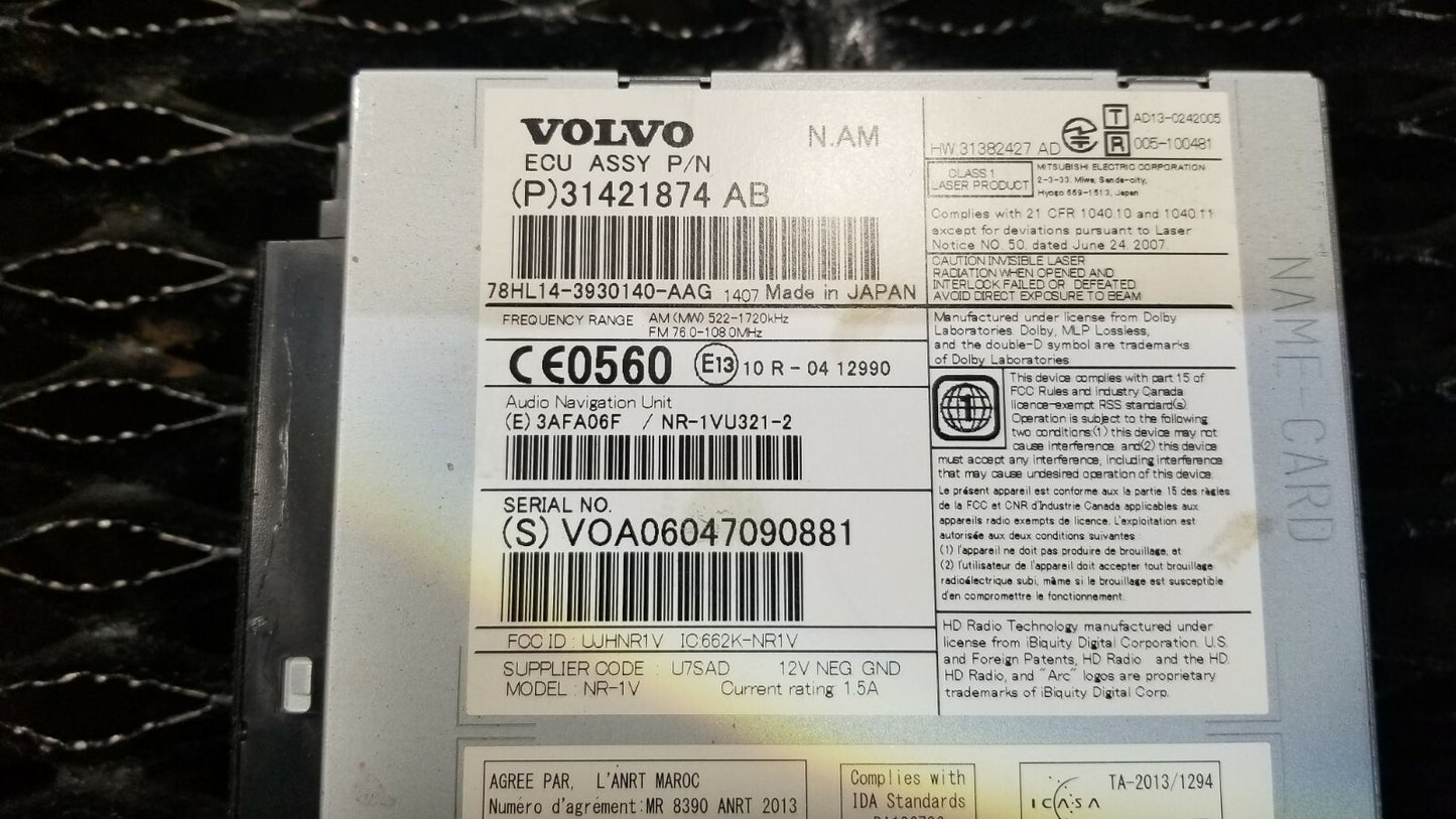 2015 Volvo S60 Cd Player Radio Receiver OEM