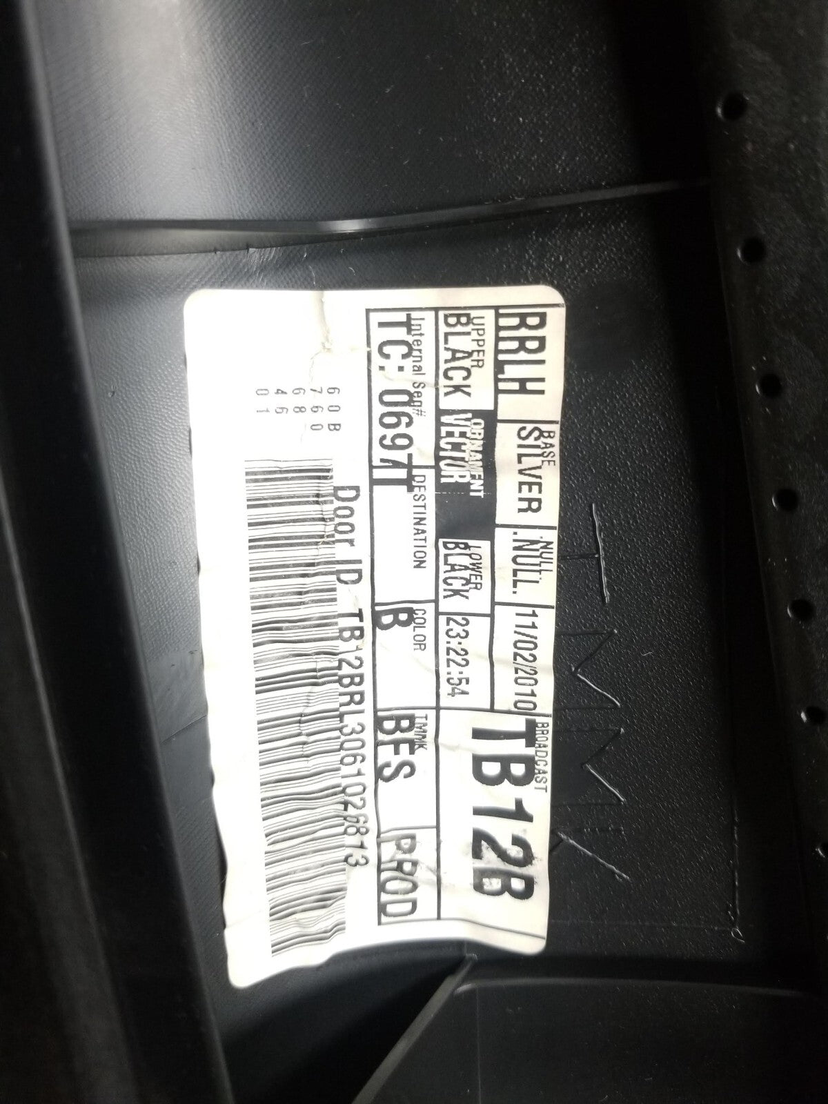 2007-2011 Toyota Camry Door Panel Trim Rear Driver Side Left OEM