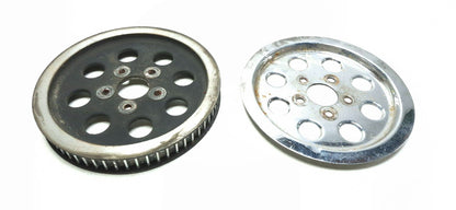 1998 Harley Sportster Xl1200 Xl883 Rear Belt Pulley Sprocket W/ Cover & Belt OEM