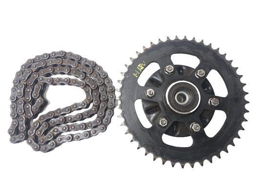 2018 Husqvarna Svartpilen 401 Rear Sprocket Hub & Drive Chain Pair OEM