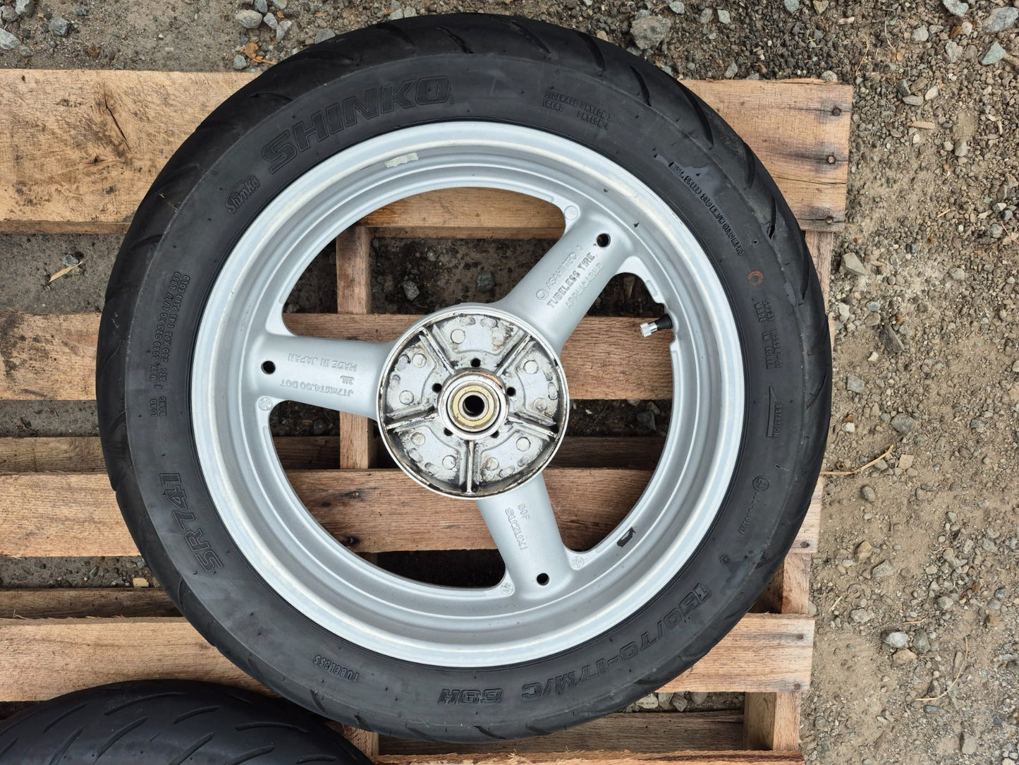 1999 Suzuki Katana 750 Gsx750f Wheel Rim W/ Tire Front & Rear OEM