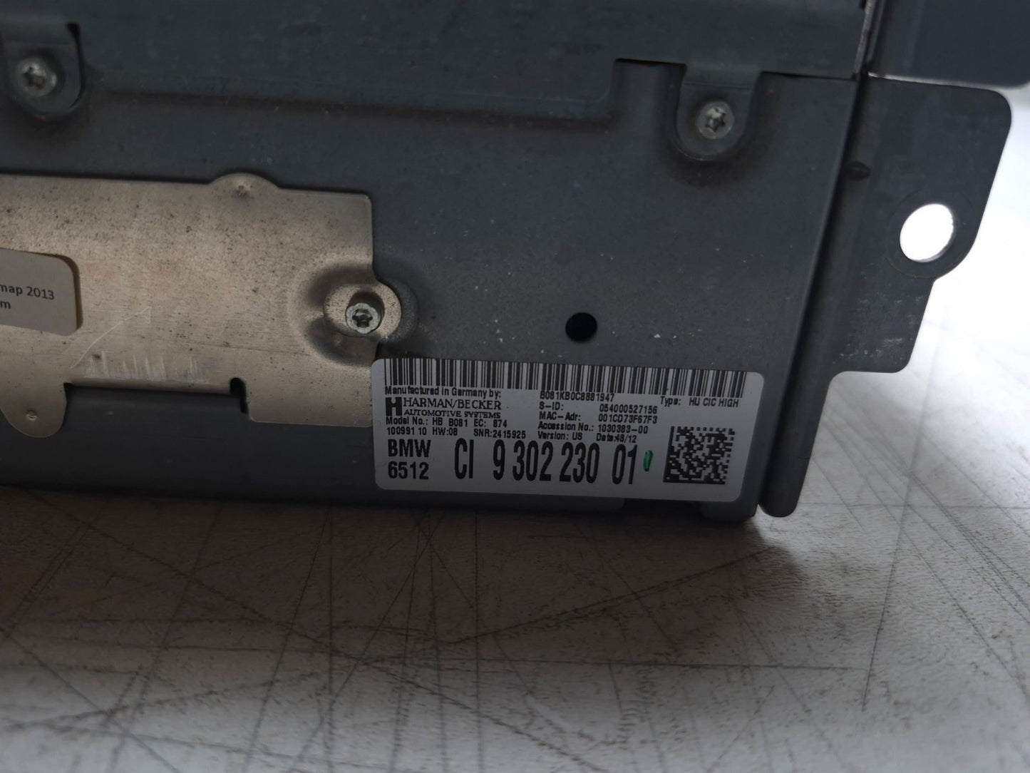 2013 BMW 328i F30 Radio Receiver Cd Dvd Player OEM