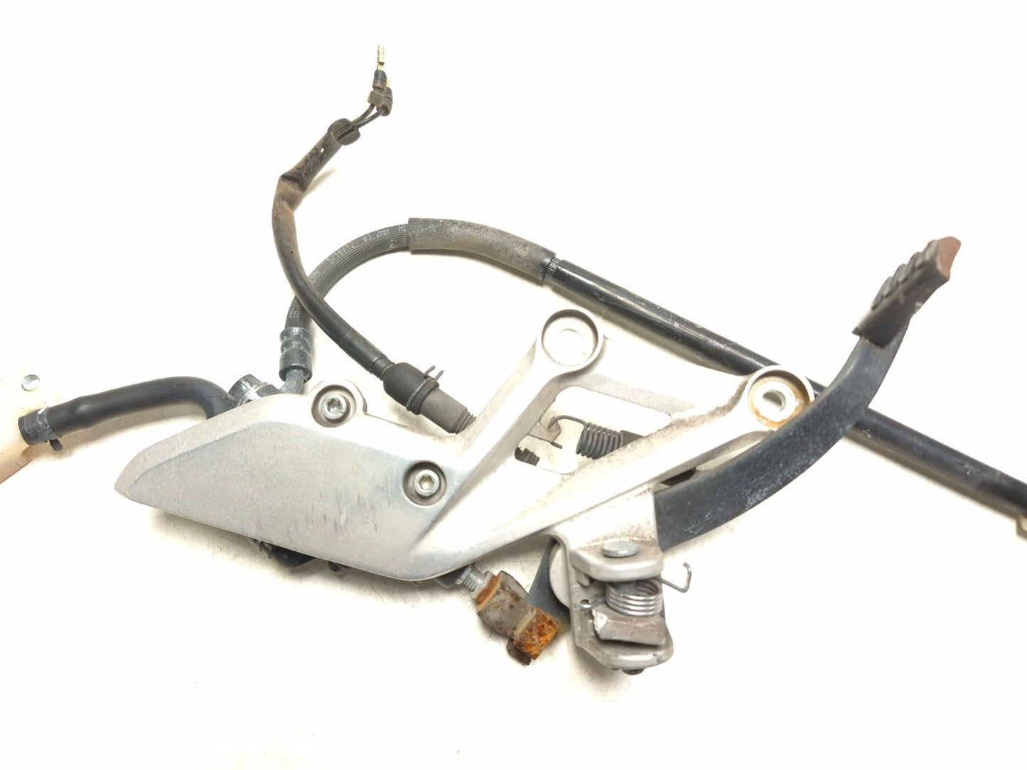 2013 Honda Cbr250 Front Right Foot Peg Bracket & Master Cylinder Brake Pedal OEM