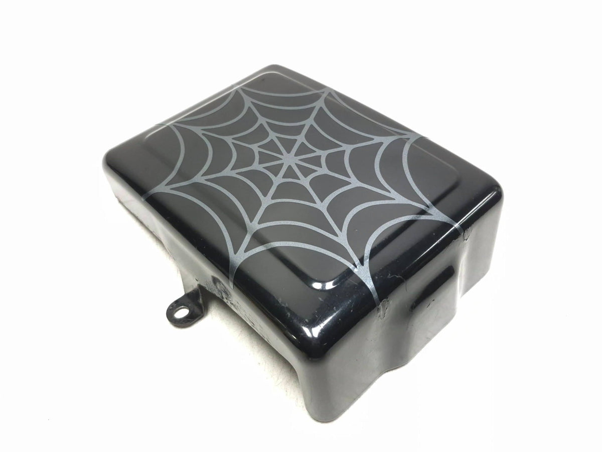 08-17 Harley Dyna Street Bob Fxdb Battery Box Holder & Custom Spider Web Cover