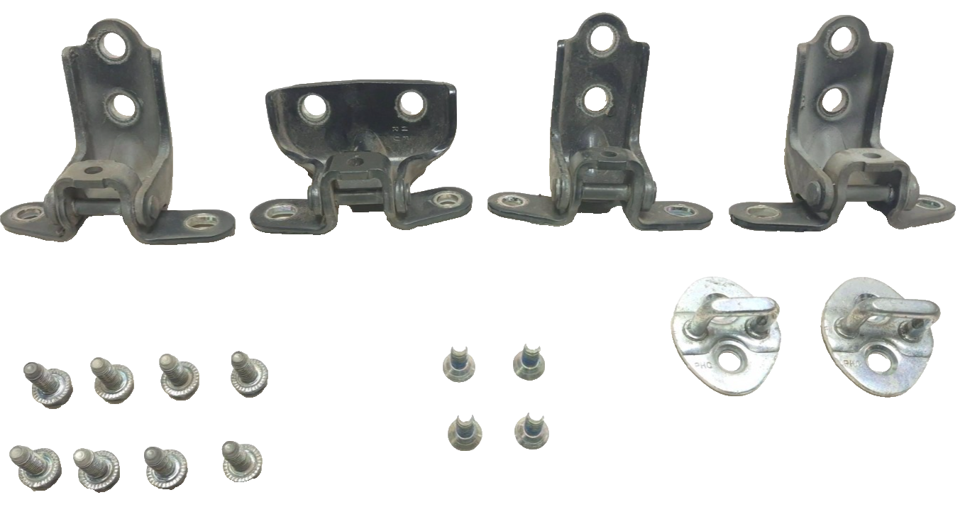 2012 Hyundai Sonata Driver Side Door Hinge & Latch 6pcs W/ Bolt 12pcs OEM