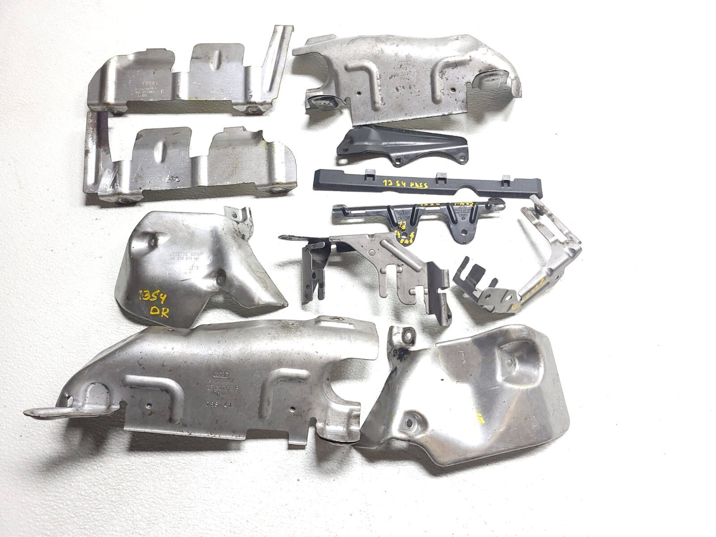 2013 Audi S4 Exhaust Manifold Heat Shield & Bracket Set OEM