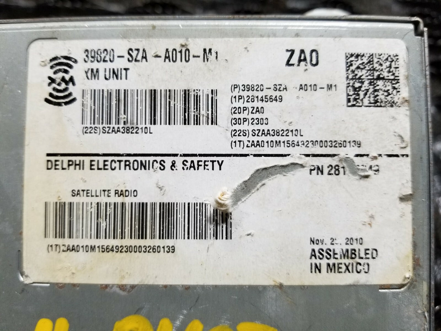 2011 Honda Pilot Radio Satellite Receiver Xm Module OEM
