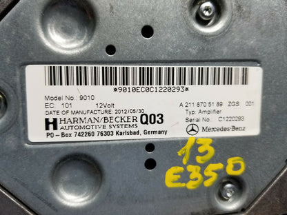 2013 Mercedes E350 Subwoofer Amplifier OEM