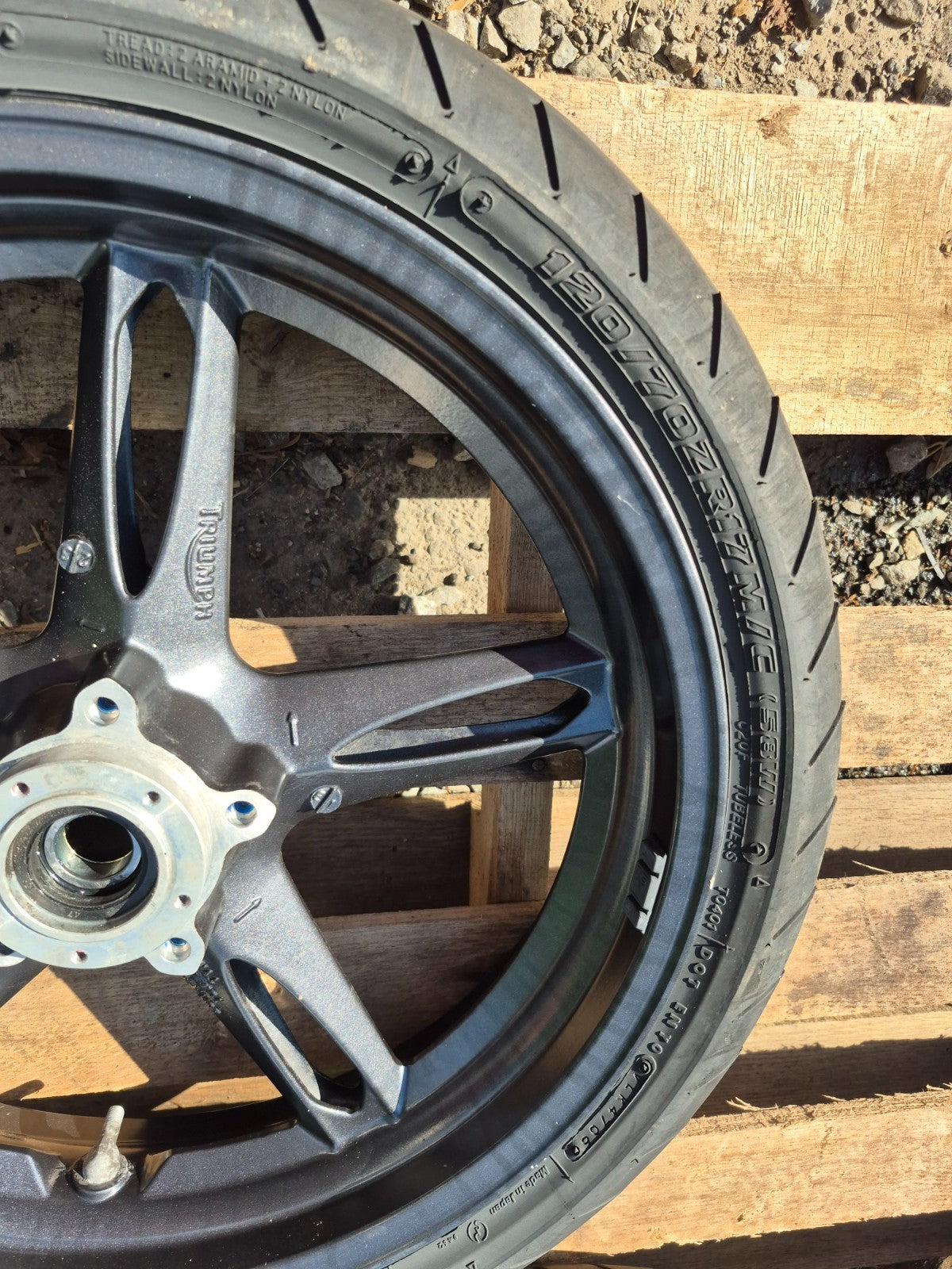 2008 Triumph Sprint St Wheel Rim & Tire Front & Rear *straight* OEM