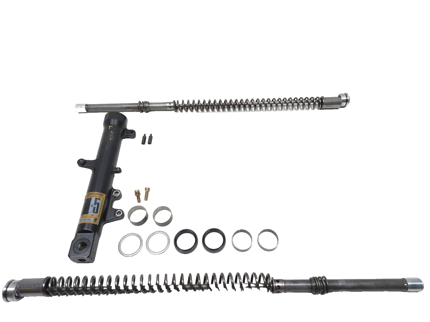 2002 Suzuki V-strom Dl 1000 Front Fork Left Tube Lower & Spring Damper Pair OEM