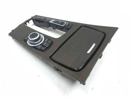 2011 BMW 750li Center Console Trim Idrive Controller Gear Shifter Panel Wood OEM