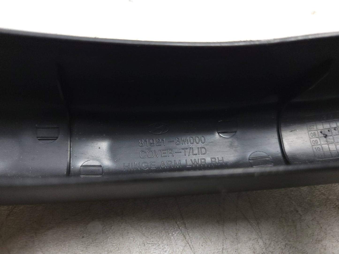 09-14 Hyundai Genesis Trunk Hinge Cover Trim Pair OEM Sedan