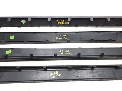2004 - 2010 Audi A8l Door Sill Scuff Plate Trim 4pcs OEM