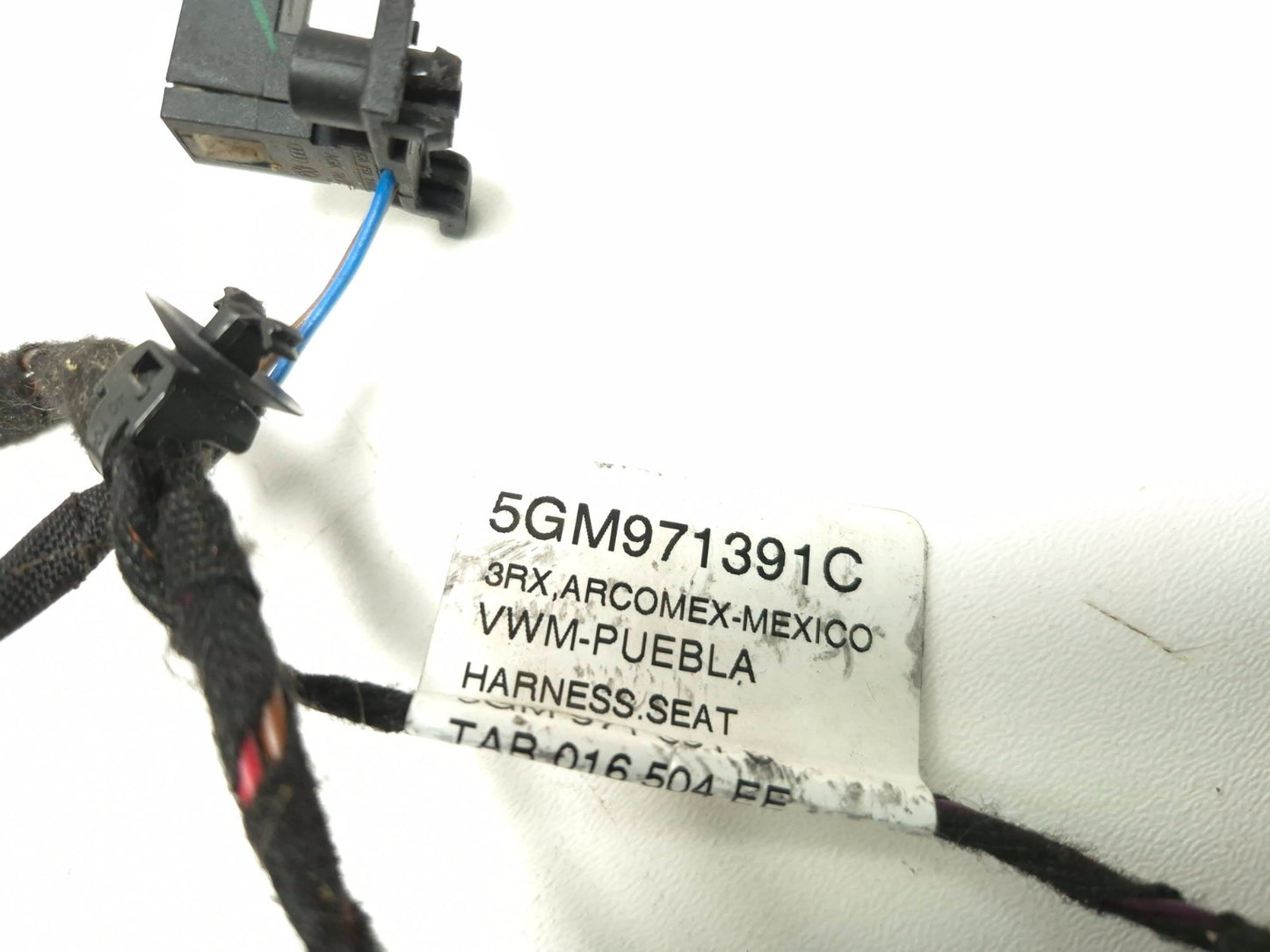 2015 Volkswagen Golf Front Driver Seat Wire Harness 5gm971391 OEM