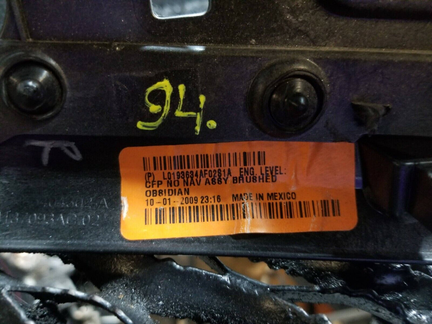 10 2010 Ford Fusion Center Dash Radio Trim Bezel OEM #94