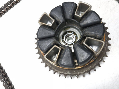 2004 Kawasaki Vulcan 800 Vn800 Rear Wheel Hub & Sprocket W/ Drive Chain OEM