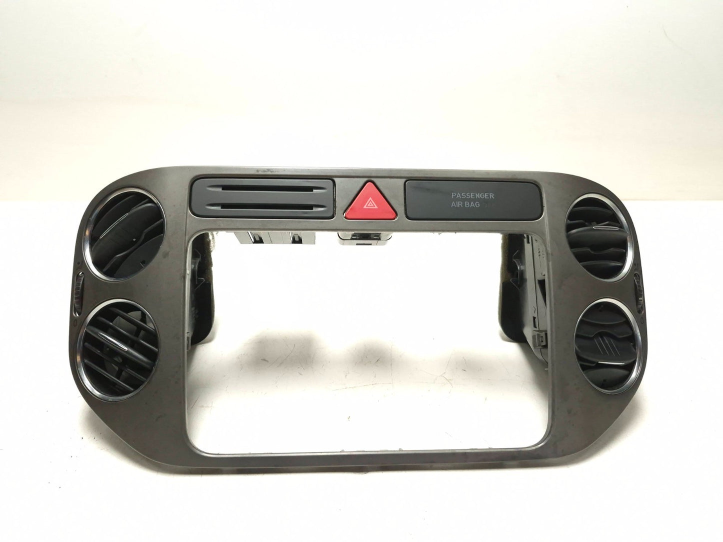 2011 Volkswagen Tiguan Dashboard Radio Trim Bezel With Air Vent Grille OEM
