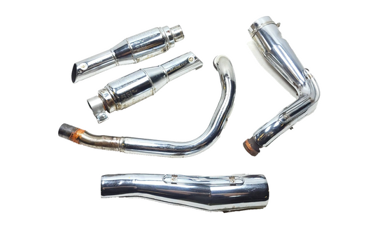 1986 Kawasaki Vulcan 750 Vn750 Exhaust System Muffler 5 Pcs OEM