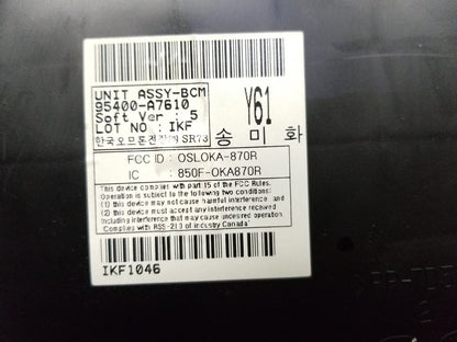 2014 Kia Forte Bcm Body Control Module Computer OEM