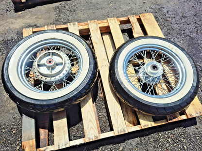 2004 Kawasaki Vulcan 800 Vn800 Wheel Rim W/ Tire Front & Rear Em
