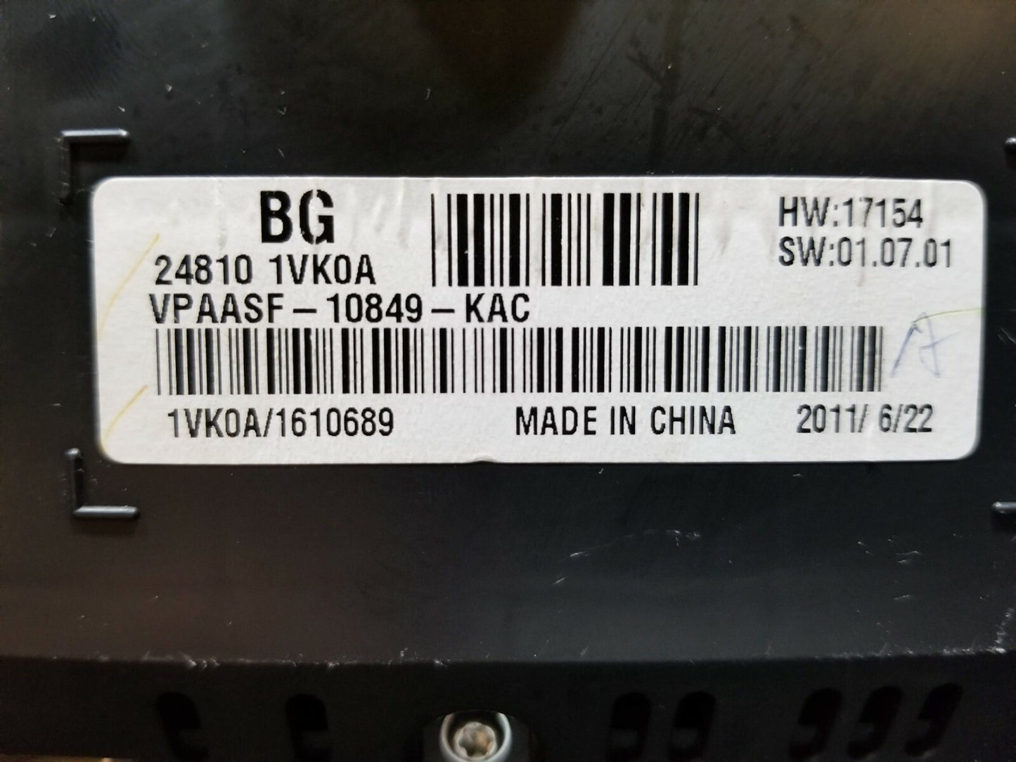 2011 Nissan Rogue Instrument Cluster Speedometer OEM