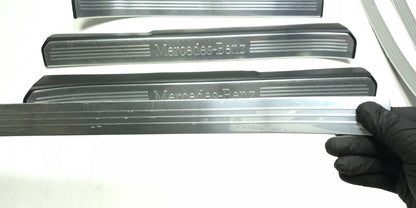 2010 Mercedes S400 W221 Door Sill Scuff Plate Trim Front & Rear OEM