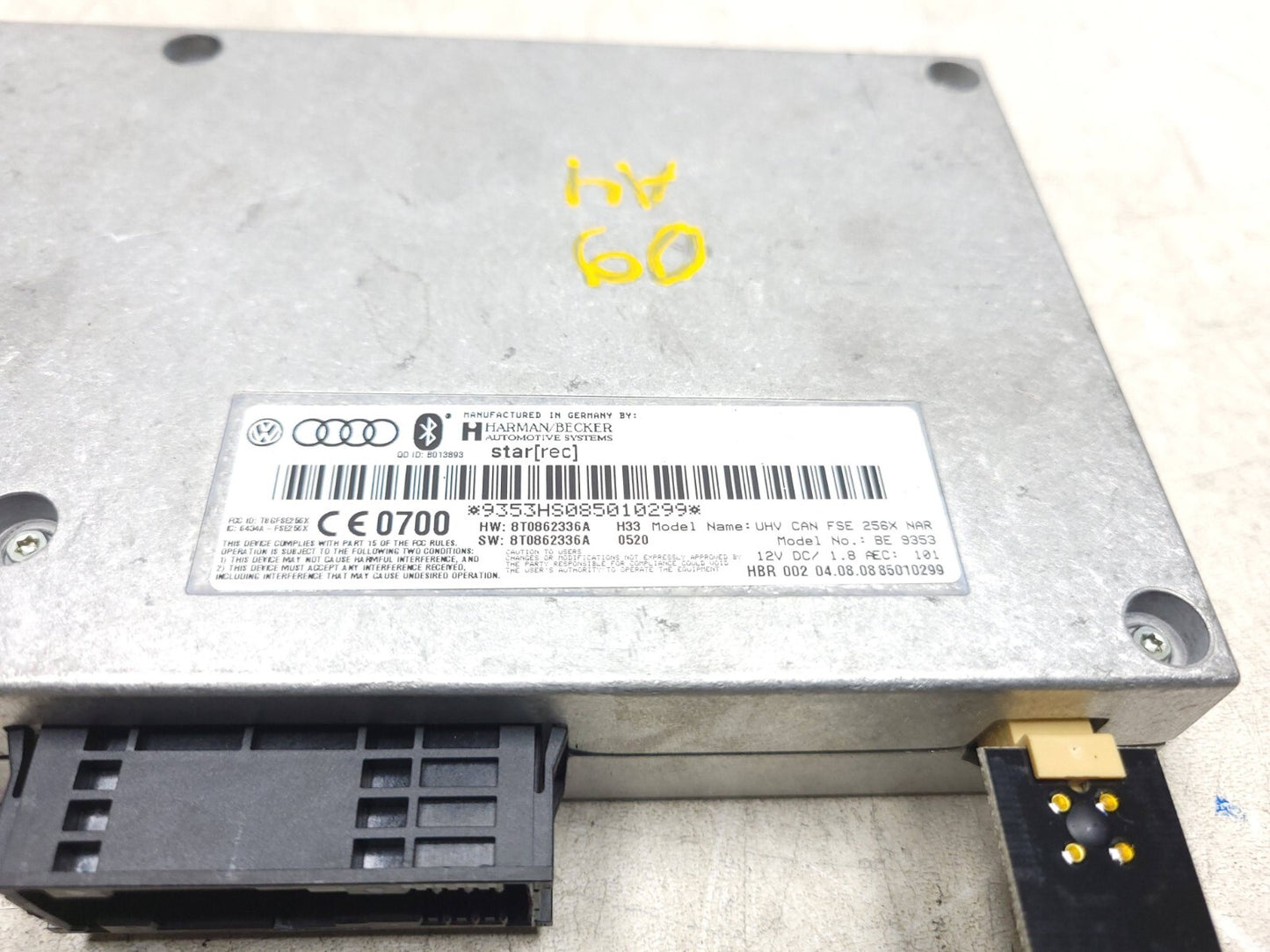 2009 - 2012 Audi A4 S4 Sedan Bluetooth Communication Module OEM