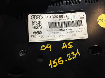 2009 Audi A5 Quatro Instrument Cluster Speedometer OEM