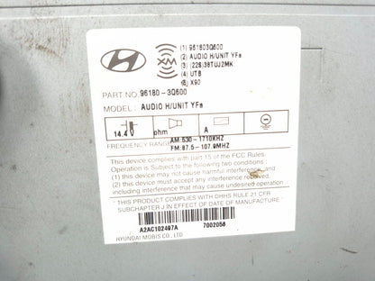 2012 - 2015 Hyundai Sonata AM FM Xm Radio Cd Mp3 Player Receiver 96180-3q600 OEM