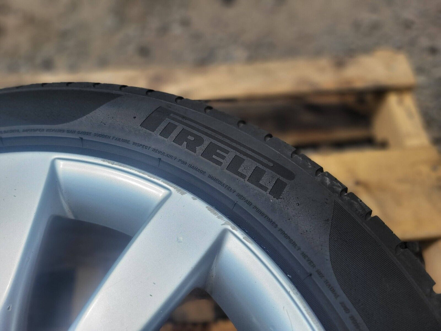 06-09 Audi A4 Wheel Rim W/ Tire Pirelli P Zero 245/45r17 Pair Two OEM