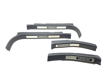 09-12 Hyundai Genesis Door Sill Scuff Plate Trim 4pcs OEM Sedan