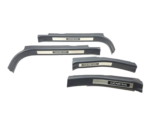 09-12 Hyundai Genesis Door Sill Scuff Plate Trim 4pcs OEM Sedan