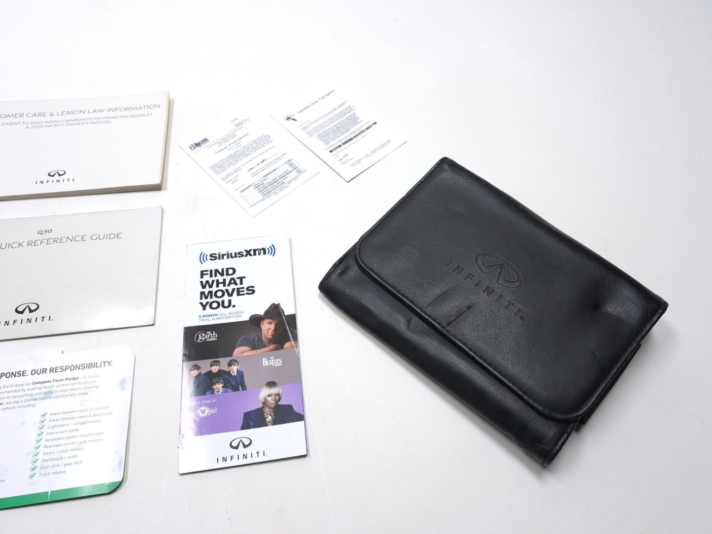 2020 Infiniti Q50 Owner's Manual W/ Case Oem✅ 62k Miles