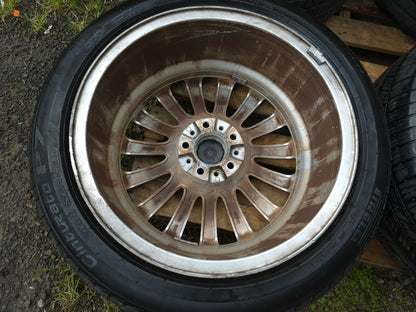 2011 BMW 750li Wheel Rim W/ Tire 245/45/r19 19x8.5j 4.8/32 Et 25 4 Pcs OEM