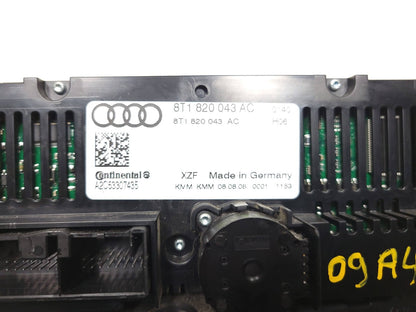 2009 - 2012 Audi A4 S4 Sedan AC Heater Control Panel OEM