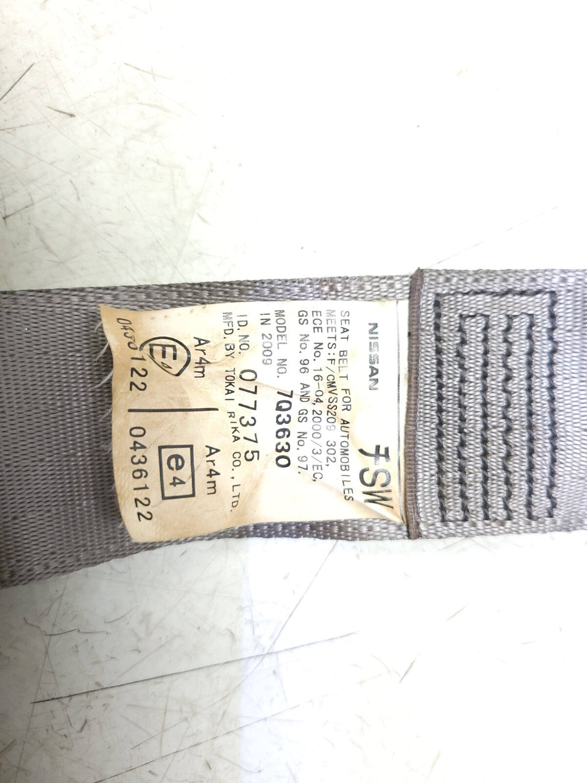 2009 Infiniti G37 Seat Belt Retractor Rear Center Left & Right OEM