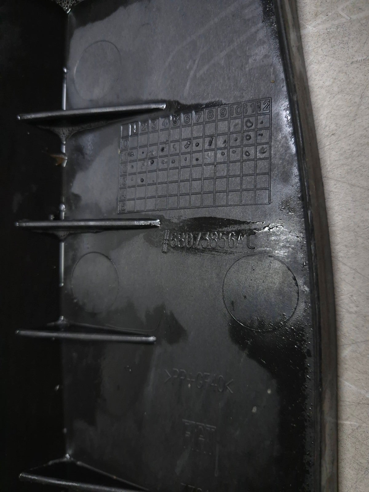 2013 Fiat 500 Turbo Cowl Top Panel Cover OEM 68073856ac