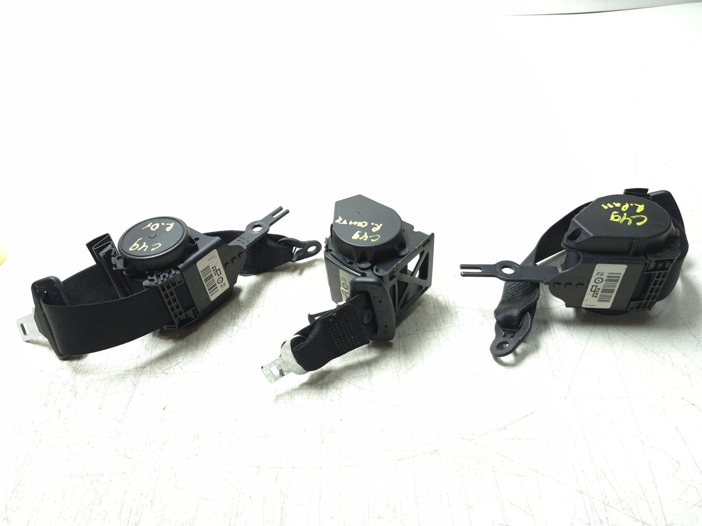2013 BMW 328i F30 Rear Seat Belt Retractor 3 Pcs OEM